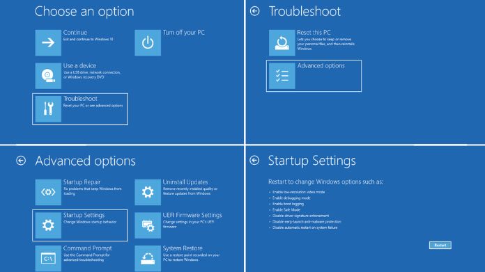 windows 10 safe mode